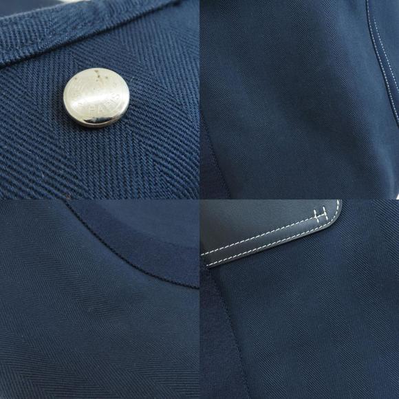 Hermes Valparaiso MM Silver Hardware Handbag Toile Chevron - Picture 5 of 9